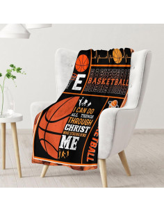 Manta de Baloncesto Homexzdiy 102x127 cm Suave y Cálida 2
