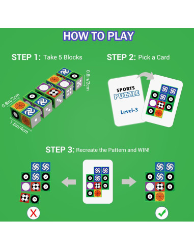 Juego de Mesa de Emparejamiento X-Toys - Rompecabezas de Bloques