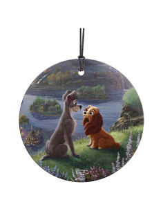 Vidrio Colgante Disney La Dama y el Vagabundo 8.89 cm