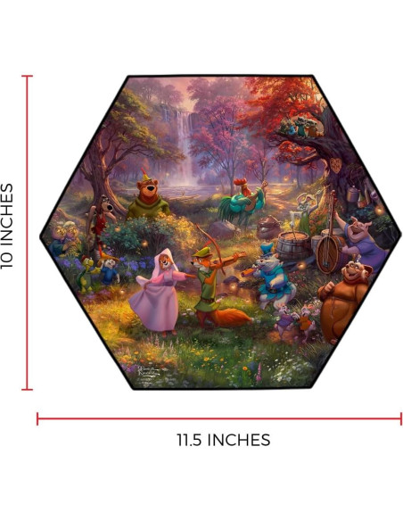 Impresión de Madera Hexagonal Robin Hood Disney 29.2x25.4cm Impresión de Madera Hexagonal Robin Hood Disney 29.2x25.4cm