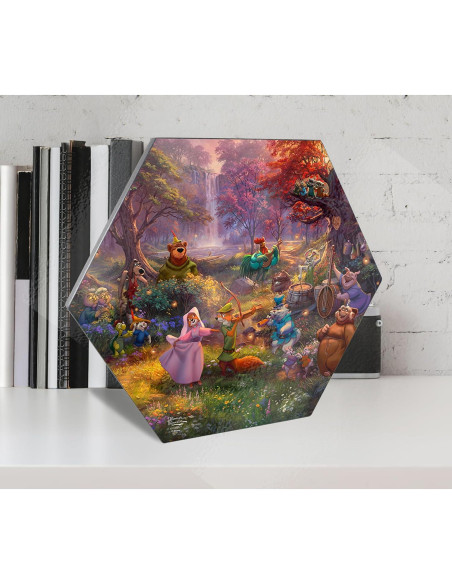 Impresión de Madera Hexagonal Robin Hood Disney 29.2x25.4cm Impresión de Madera Hexagonal Robin Hood Disney 29.2x25.4cm