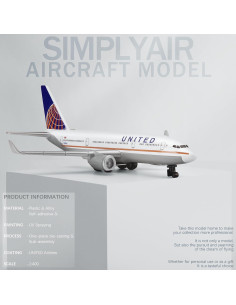 Modelo de avión SimplyAir United 14.2cm para colección 2