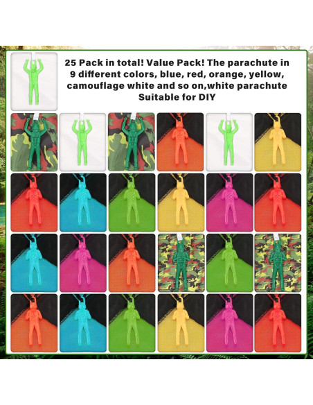 Juguetes Paracaídas Yunsailing 25 Pcs para Niños - Sin Batería