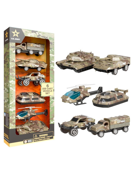 Conjunto de Vehículos de Juguete Militares Lollipop - 6 Piezas