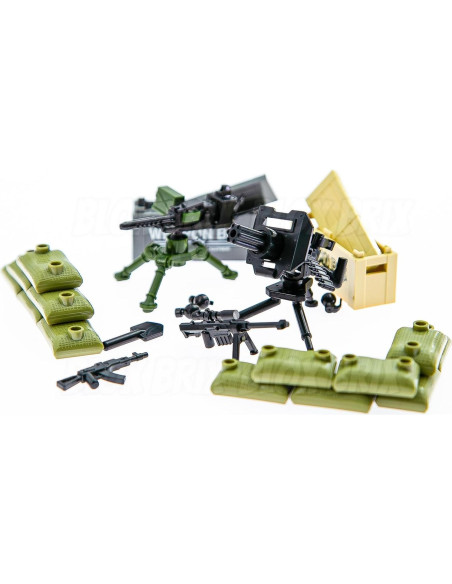 130 Piezas Accesorios Militares BloxBrix para Figuras de Soldados