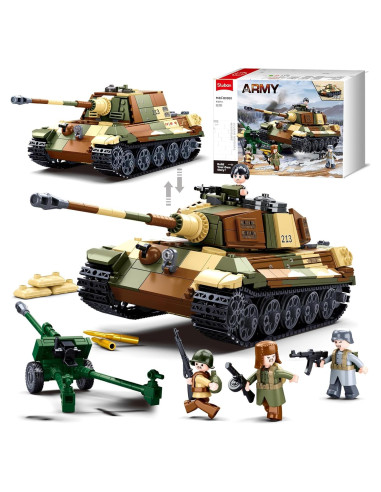Set de Construcción Tanque Tiger II Sluban 930 PCS 2 en 1
