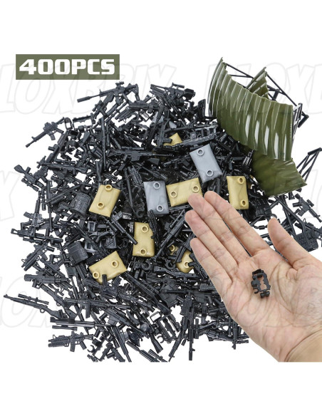 400 Piezas de Accesorios Militares BloxBrix para Juguetes