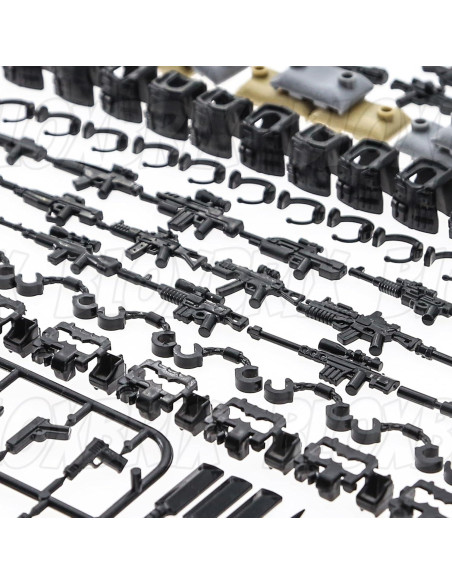 400 Piezas de Accesorios Militares BloxBrix para Juguetes