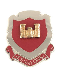 Insignia Regimiento Ingenieros Ejército EE. UU. 11.2x8.1cm
