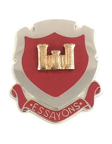 Insignia Regimiento Ingenieros Ejército EE. UU. 11.2x8.1cm