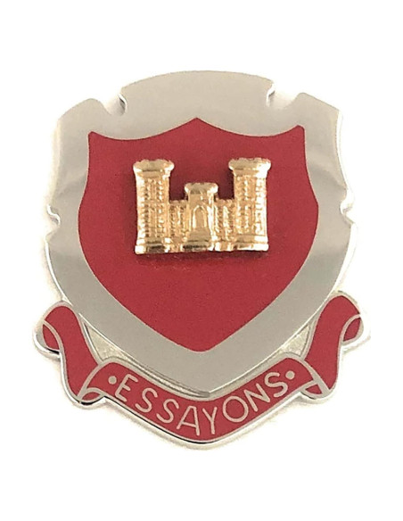 Insignia Regimiento Ingenieros Ejército EE. UU. 11.2x8.1cm Insignia Regimiento Ingenieros Ejército EE. UU. 11.2x8.1cm