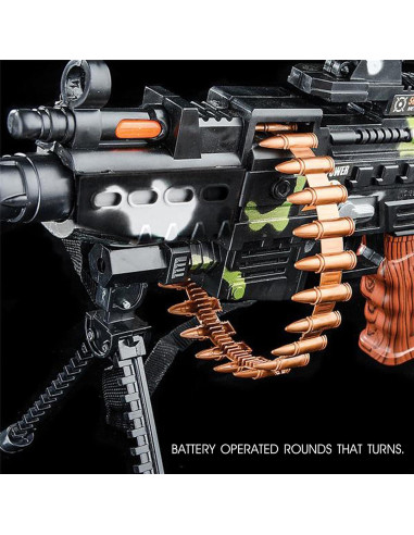 Pistola de Juguete Militar ArtCreativity con Mira y Sonido 63.5 cm