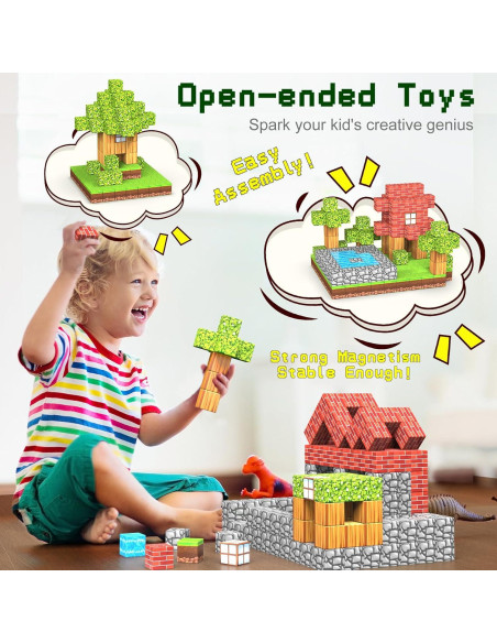 100 Bloques Magnéticos Wanplay 1 Pulgada para Niños 3-12 Años