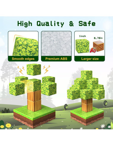 100 Bloques Magnéticos Wanplay 1 Pulgada para Niños 3-12 Años