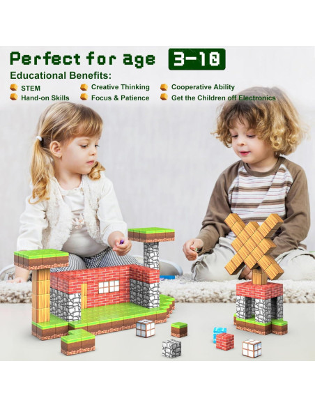 100 Bloques Magnéticos Wanplay 1 Pulgada para Niños 3-12 Años