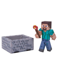 Figura de Acción Minecraft Steve con Vagón 6.99 cm