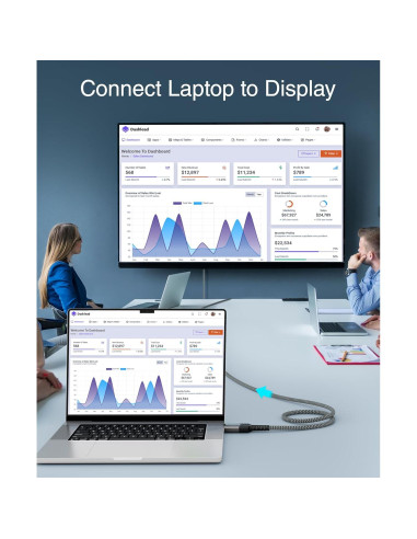 Cable DisplayPort a HDMI BlueRigger 1.83m 4K 60Hz Unidireccional