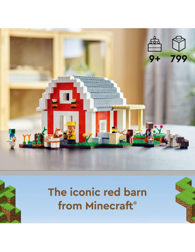 LEGO Minecraft El Granero Rojo 21187 - Set de Construcción 799 Piezas