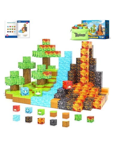Bloques Magnéticos Toylogy Mundo Dino 3-8 años Construcción