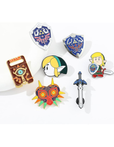 Conjunto de 7 Pines de Esmalte YUBUYU para Mochila y Ropa
