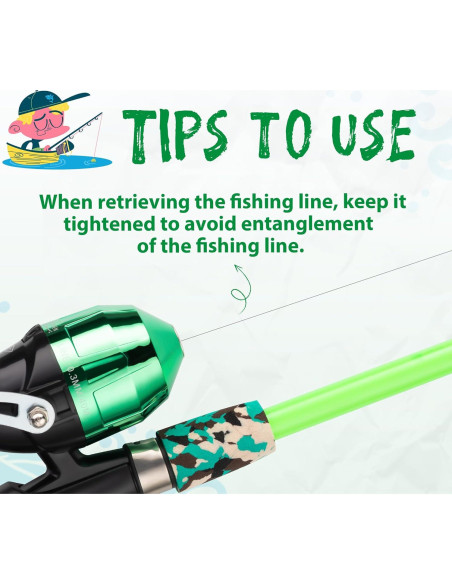 Caña de Pesca Telescópica WIDDEN 1.5m para Niños Verde Caña de Pesca Telescópica WIDDEN 1.5m para Niños Verde