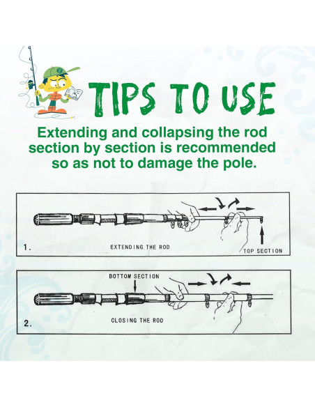 Caña de Pesca Telescópica WIDDEN 1.5m para Niños Verde Caña de Pesca Telescópica WIDDEN 1.5m para Niños Verde