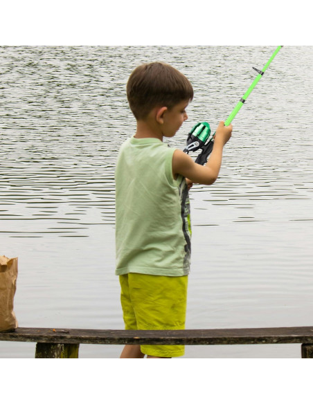 Caña de Pesca Telescópica WIDDEN 1.5m para Niños Verde Caña de Pesca Telescópica WIDDEN 1.5m para Niños Verde