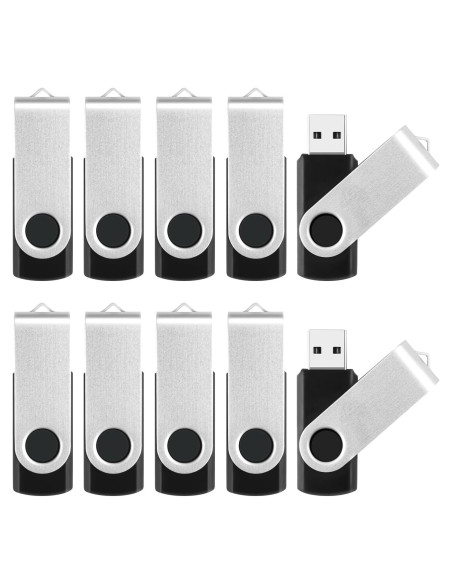 Paquete de 10 Unidades USB Flash 8GB MECHEER Giratorio