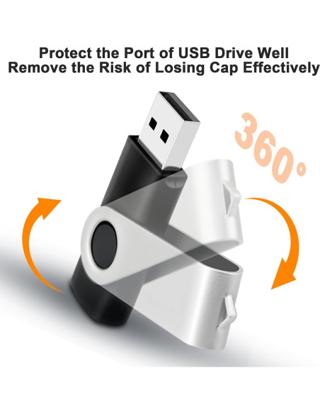 Paquete de 10 Unidades USB Flash 8GB MECHEER Giratorio