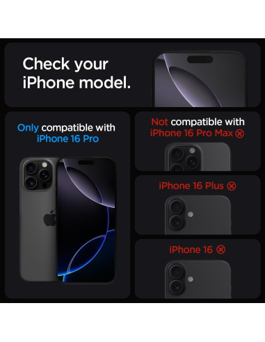 Protector de Pantalla Vidrio Templado Spigen iPhone 16 Pro [2 Unidades]
