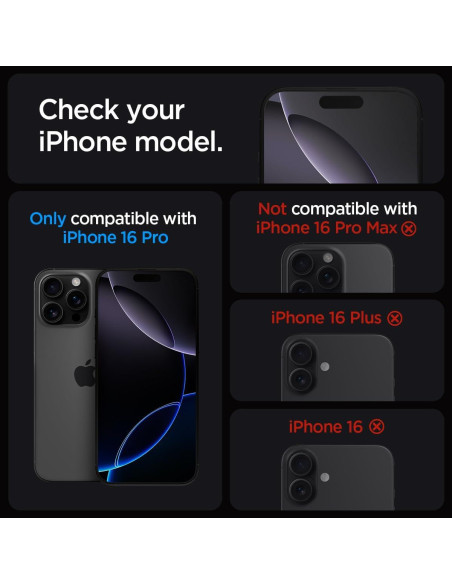 Protector de Pantalla Vidrio Templado Spigen iPhone 16 Pro [2 Unidades]