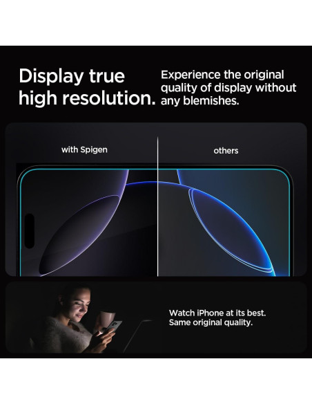 Protector de Pantalla Vidrio Templado Spigen iPhone 16 Pro [2 Unidades]