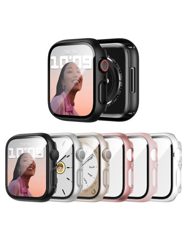 Paquete de 6 fundas JERXUN para Apple Watch 41mm Series 9/8/7