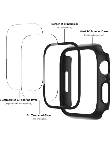 Paquete de 6 fundas JERXUN para Apple Watch 41mm Series 9/8/7