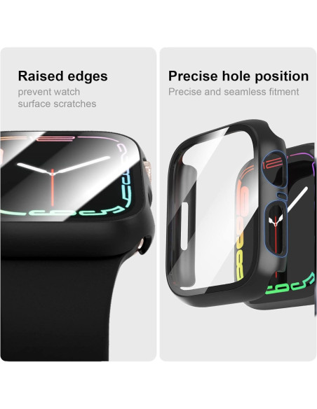 Paquete de 6 fundas JERXUN para Apple Watch 41mm Series 9/8/7