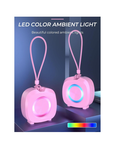 Altavoz Bluetooth Pequeño Peicheng IPX5 Portátil Rosa