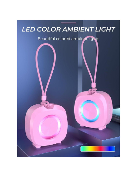 Altavoz Bluetooth Pequeño Peicheng IPX5 Portátil Rosa Altavoz Bluetooth Pequeño Peicheng IPX5 Portátil Rosa