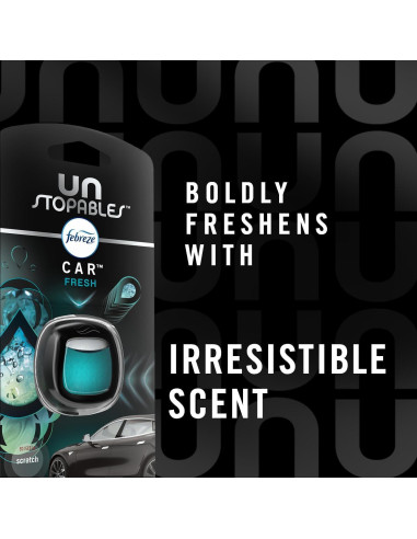Febreze Ambientador de Auto Clip Ventilación Unstopables 3 Piezas