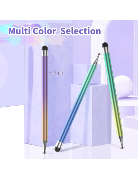 Lápices Stylus Coloridos OOCLCURFUL para Pantallas Táctiles - 3 Pcs