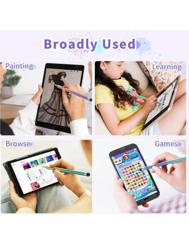 Lápices Stylus Coloridos OOCLCURFUL para Pantallas Táctiles - 3 Pcs