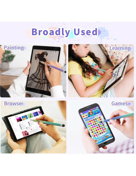 Lápices Stylus Coloridos OOCLCURFUL para Pantallas Táctiles - 3 Pcs