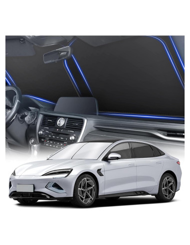 JUSTTOP Protector Solar Plegable para Parabrisas 2 Piezas 70.9x79cm