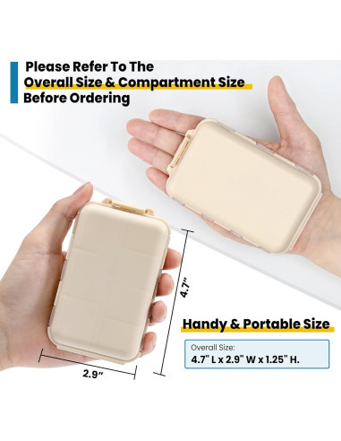 Paquete de 3 Cajas Organizadoras de Pastillas LANDNEOO 14 Compartimentos