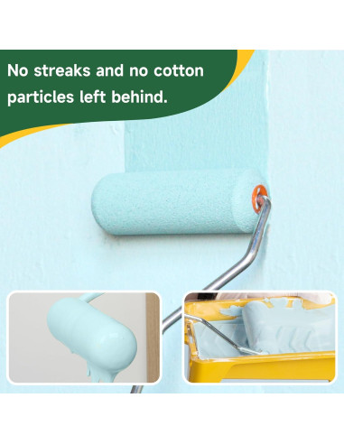 Rodillos de Pintura de Espuma Voomey 4" - Paquete de 24 Unidades