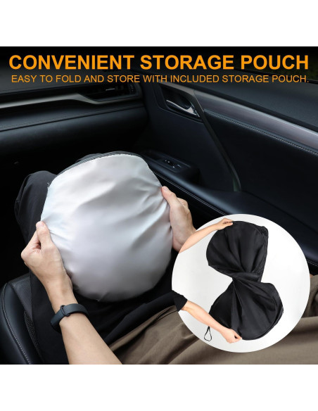Protector Solar Plegable JUSTTOP para Coche 160x89 cm Protector Solar Plegable JUSTTOP para Coche 160x89 cm