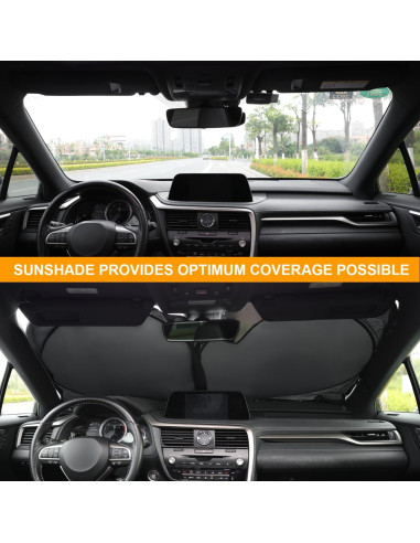 Protector Solar Plegable JUSTTOP para Coche 160x89 cm