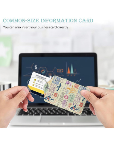 Etiquetas de Equipaje SKYDAWNY Retro Stamp 2 Piezas con Privacidad