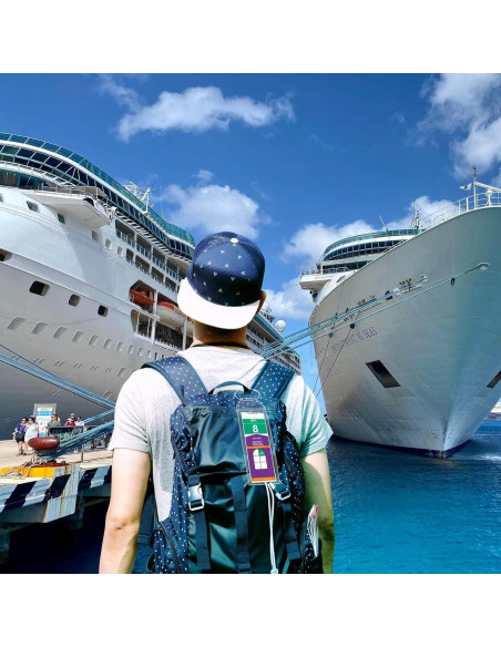 Soporte de Etiqueta de Equipaje Jollyants para Cruceros 2025 - Paquete de 5