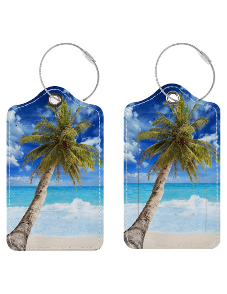 Etiquetas de Equipaje Chelmon - 2 Piezas de Cuero TSA