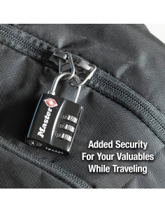 Candado de Equipaje TSA Master Lock 4680DBLK Negro 30mm 2
